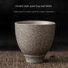 Japanese Style Handmade Retro Stoneware Tea Cup Ceramic Kung Fu Tea Cup Fragrance-Smelling Cup Small Single Cup Teacup Bowl Mug