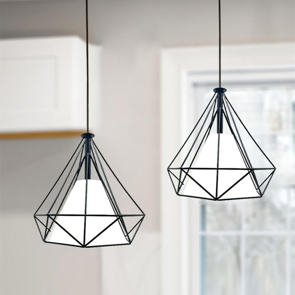 New Stylish Contemporary Modern Iron Art Cage Pendant Light Chandelier with Adjustable Hanging Height - Industrial Chic Decor Ac