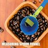 Flling Coffee Scoop Funnel Reusable Plastic Sliding Scoop Funnel 2 in 1 Sliding Design Measuring Spoon Kitchen Accessories