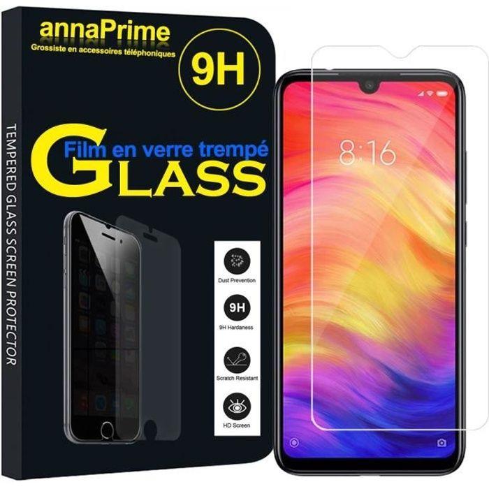 Film de protection - VCOMP - Xiaomi Redmi Note 7/7 Pro - Verre Trempé - Résistant aux rayures - 1 unité