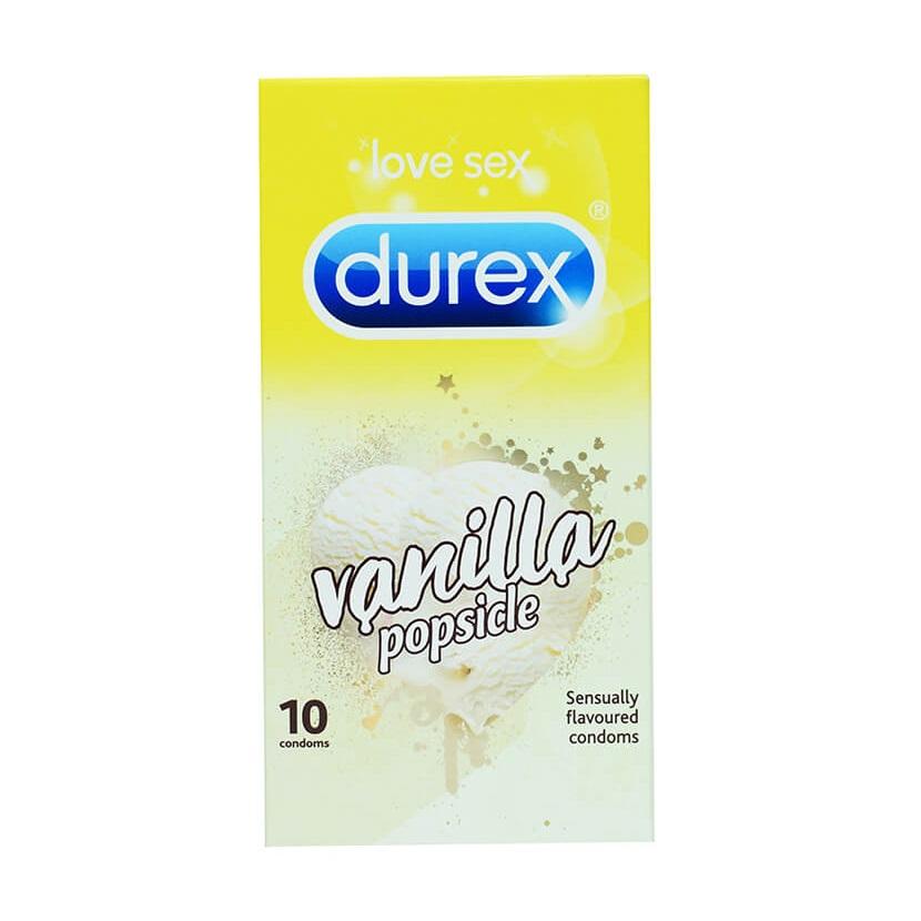 РџСЂРµР·РµСЂРІР°С‚РёРІС‹ СЃ Р’Р°РЅРёР»СЊРЅС‹Рј РњРѕСЂРѕР¶РµРЅС‹Рј (10 С€С‚), Vanilla Popsicle Condoms,  Durex
