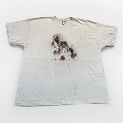 Vintage Shih Tzu Shirt Mens 2XL 90s Dog Puppy Animal Wild Side Distressed