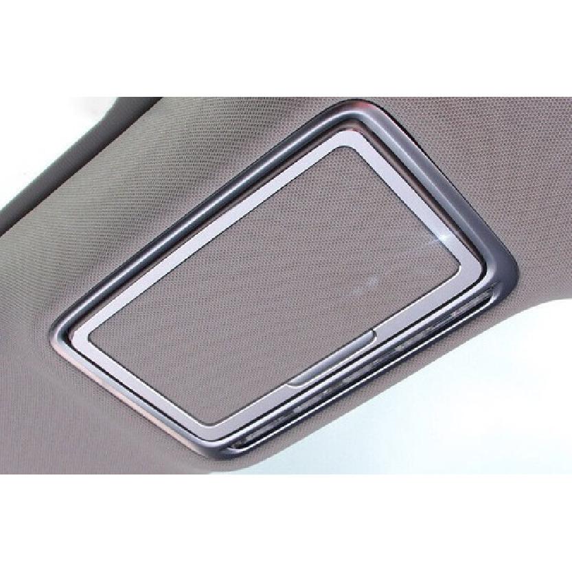 For Mercedes-Benz GLC 16-21 Aluminum Silver Rear Makeup Mirror Frame Cover Decor