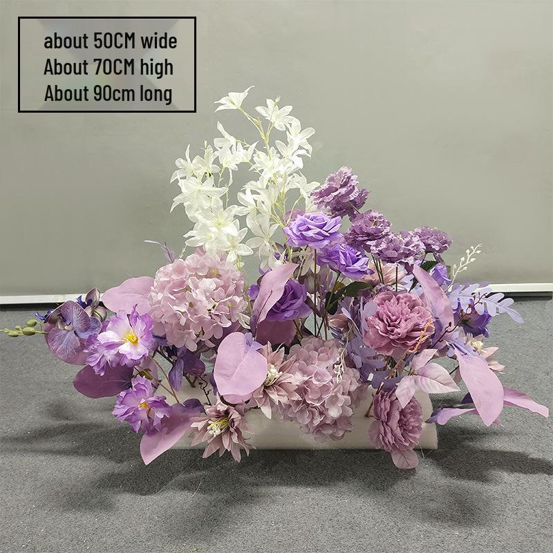 2025 Wedding Floral Decoration: Engagement Banquet Scene, Road/Stage Floral Rows, Arch Flowers, Artificial Background Simulation, Floral Art.