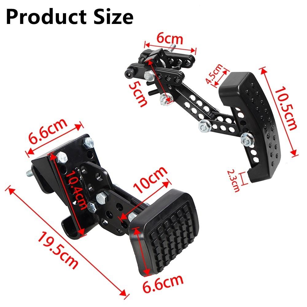 1 Pair Gas and Brake Pedal Extenders Adjustable Length & Angle for Short Drivers People, Kart, Ride On Toys, Driving Cars