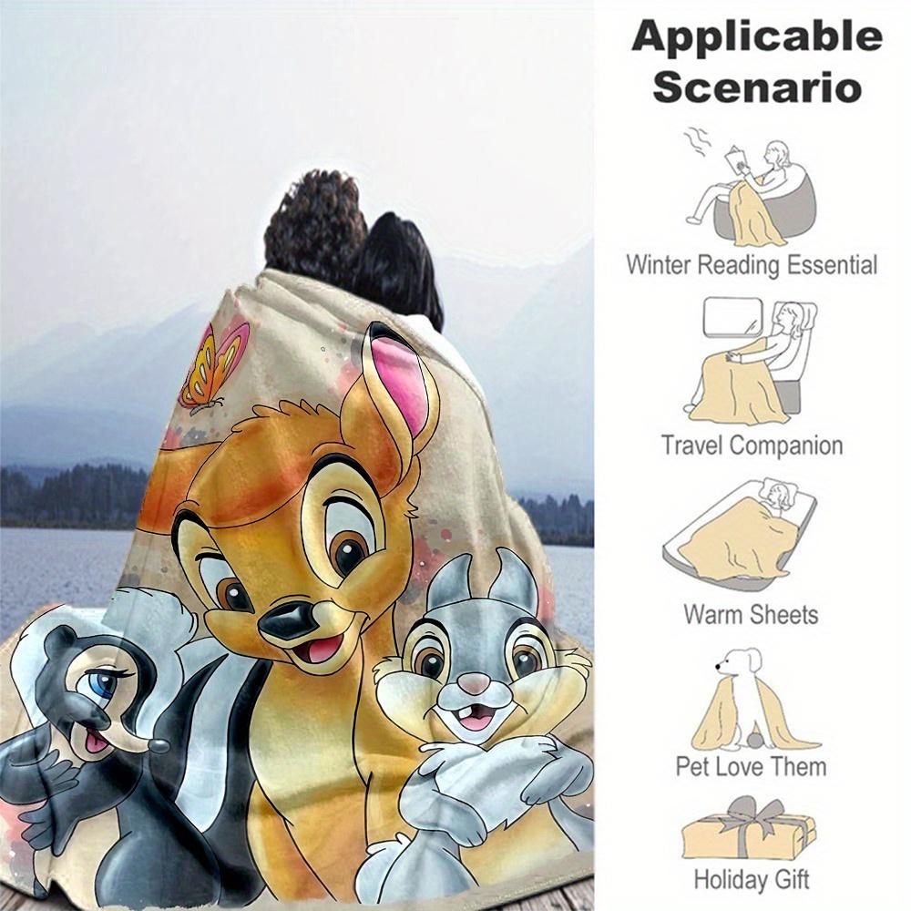 1 pezzo, Coperta Bambi Arredamento Stagionale per la Casa, Morbide Coperte Plaid, Esterno, Soggiorno, Viaggio