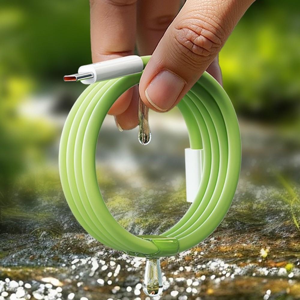 Magnetic Type C Silicone Data Cable Automatic Storage USB To Type C Charging Cable Phone Charging