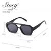 STORY Vintage Tortoiseshell Square Sunglasses for Women  Brand Designer Retro Classic Square Aviation Sun Glasses Men S4458