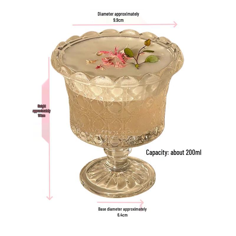 Deou Starlight Retro Ice Cream & Dessert Glass Cups