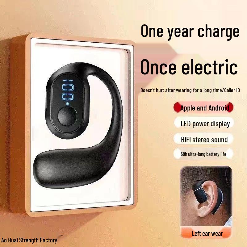 New In-Ear Wireless Bluetooth Earphones with Digital Display and Long Battery Life, Plus Over-Ear Design and Hands-Free Car Functionality.