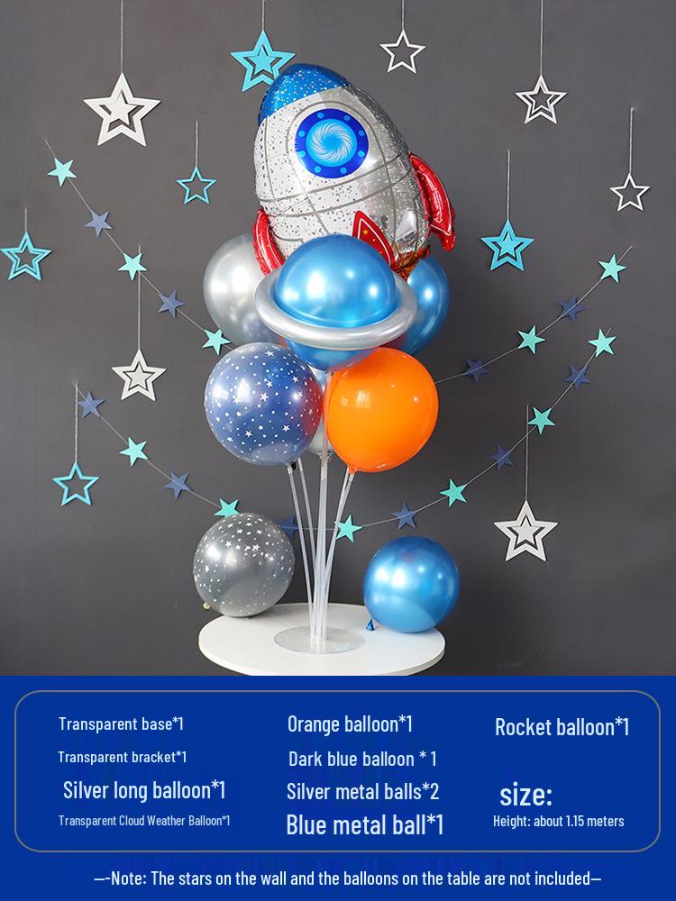 Space-Themed Astronaut Birthday Decorations for Boys: Floating Balloons & Party Supplies