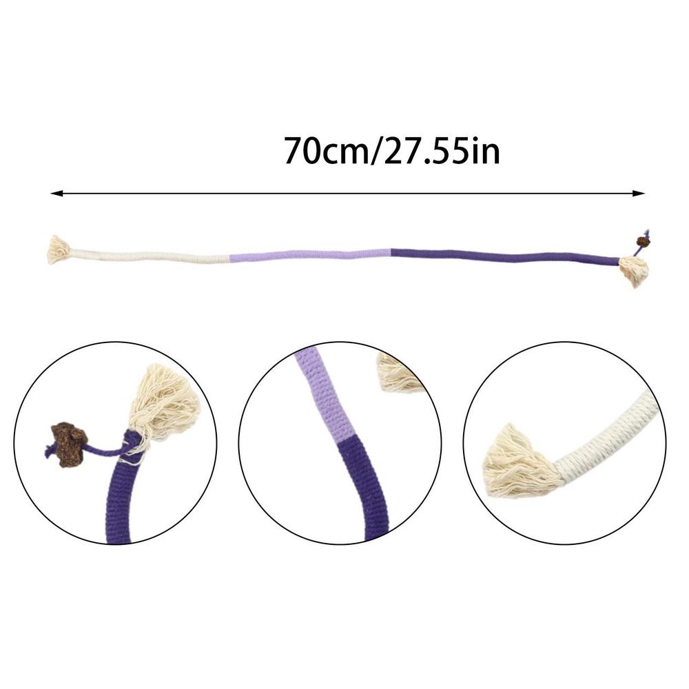 Cat String Toy Interactive Cat Scratcher Cotton Rope Toy Bite-resistant Chewing Teething Cat Toy pet Teaser Wand String Rope