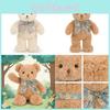 Broken Bow Flower Baby Cuddly Bear Plush Toy Short Pile Material Kids Doll Gift