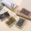 100 Stuks/Doos Roestvrij Staal Ronde Parelkop Naalden Steek Recht Duw Naaipinnen Voor Kledingmaken DIY Naaigereedschap Positionering