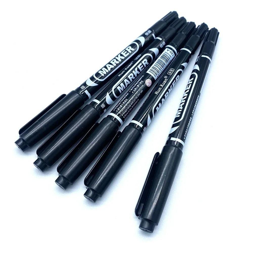 2 szt./zestaw Wodoodporny Marker do skóry do tatuażu Dwukońcówkowy Pędzel do makijażu tatuażu Akcesoria do tatuażu