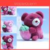 Adorable Porte-clés Peluche Ours Fraise Dessin Animé Mignon Animal en Peluche Accessoire de Poupée