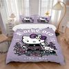 Rock Coco Hello Kitty Print 3Pcs Bedding Setduvet Cover With 2 Bedropillowcase Home Birthday Gift