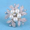Strass Blumenbroschen Damen Elegant Mode Brosche Pins Neuer Schmuck Brosche Braut Hochzeitsaccessoires Simulierte Perle