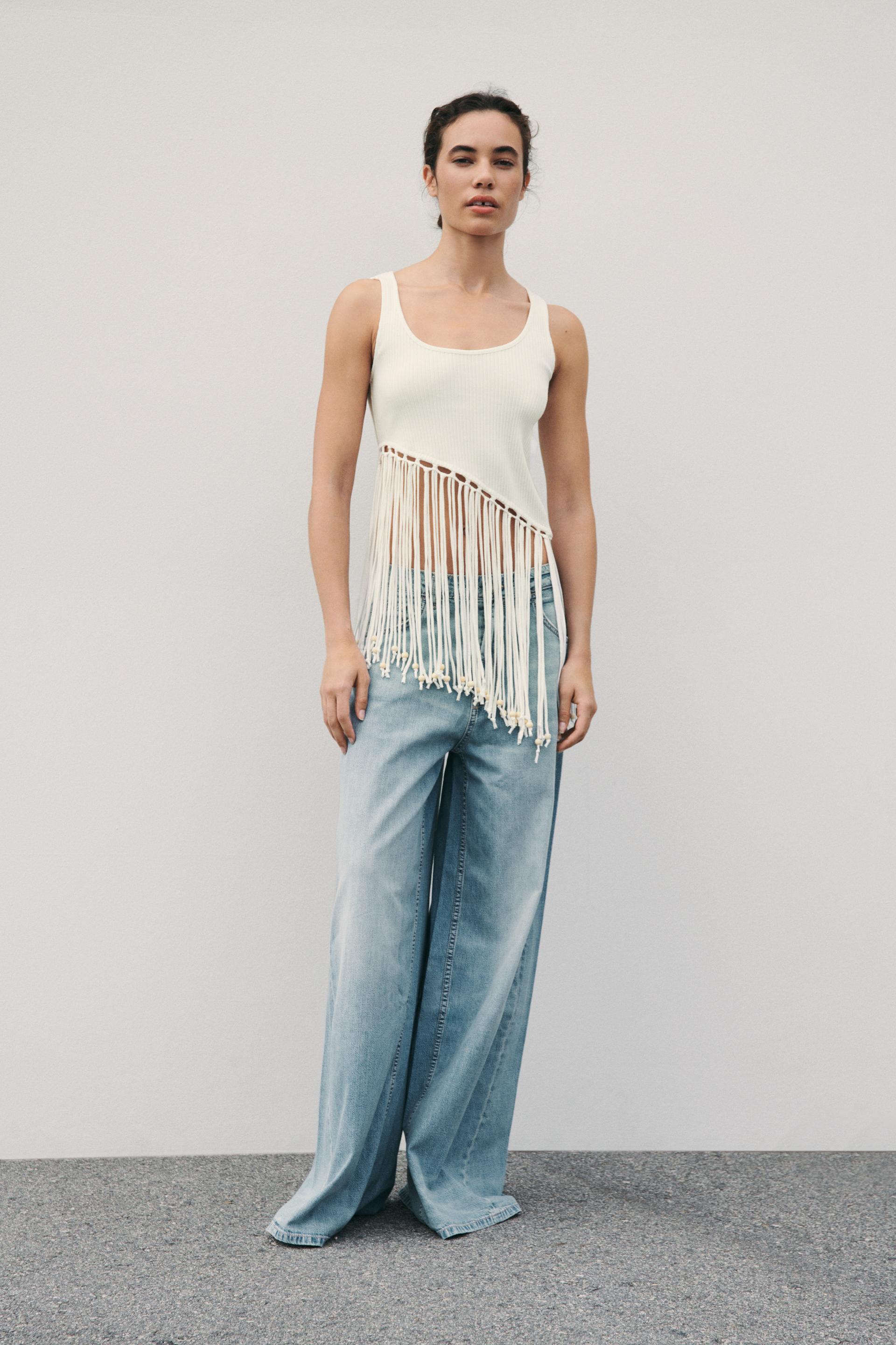 

РЕБРИСТЫЙ ТОП С БУСЕРАМИ