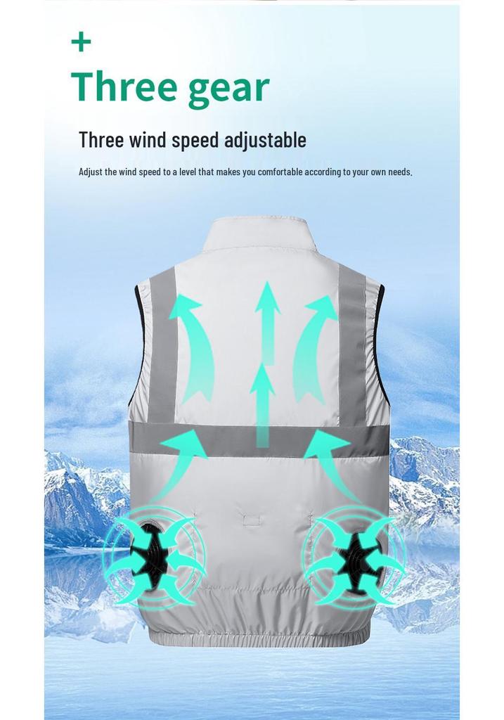 Summer Cooling Fan Vest for Outdoor Heatstroke Prevention