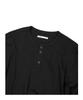 ETCE (Base) Snap Sleeve Henley Neck Tee (Black)