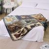 Cartoon Pattern Reversible Blanket Ultra Soft Plush Blanket  for Bed Sofa Couch