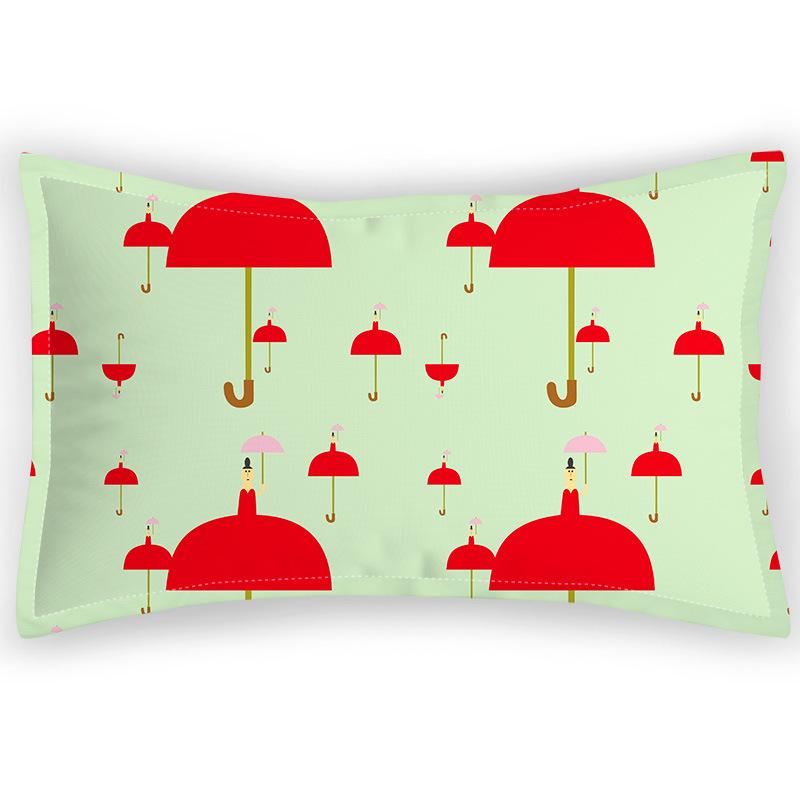 Digital Printing Pillowcase, Romantic Pastoral Satin Single Pillowcase, Summer Floral Pattern Velvet Bedding Pillowcase