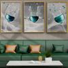 Nordic fashion still life oil painting wine cup blue wine art canvas painting living room corridor office home decoration mural No Frame