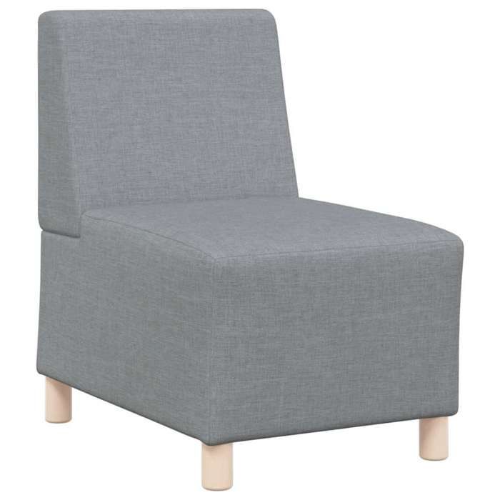 VidaXL Canapé modulaire sans accoudoirs Gris clair 55 cm Tissu 4108468