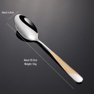 Qianxing 410 Edelstahl Stern Diamant Serie Vergoldete Esslöffel