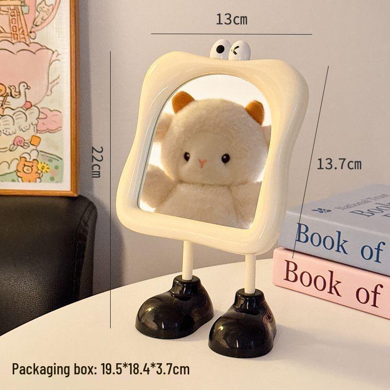 Large Standalone Cartoon Eyes Makeup Mirror for Student Dormitory Dressing Table