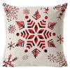 Christmas red and white elk snowflake Christmas tree linen pillow cushion cover home pillow cover European style