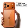 Luxury Burgundy Clear Phone Case For iPhone 17 18 Pro Max 17 18Pro Metal Buttons Skin Feel AI Touch Shockproof Protective Cover