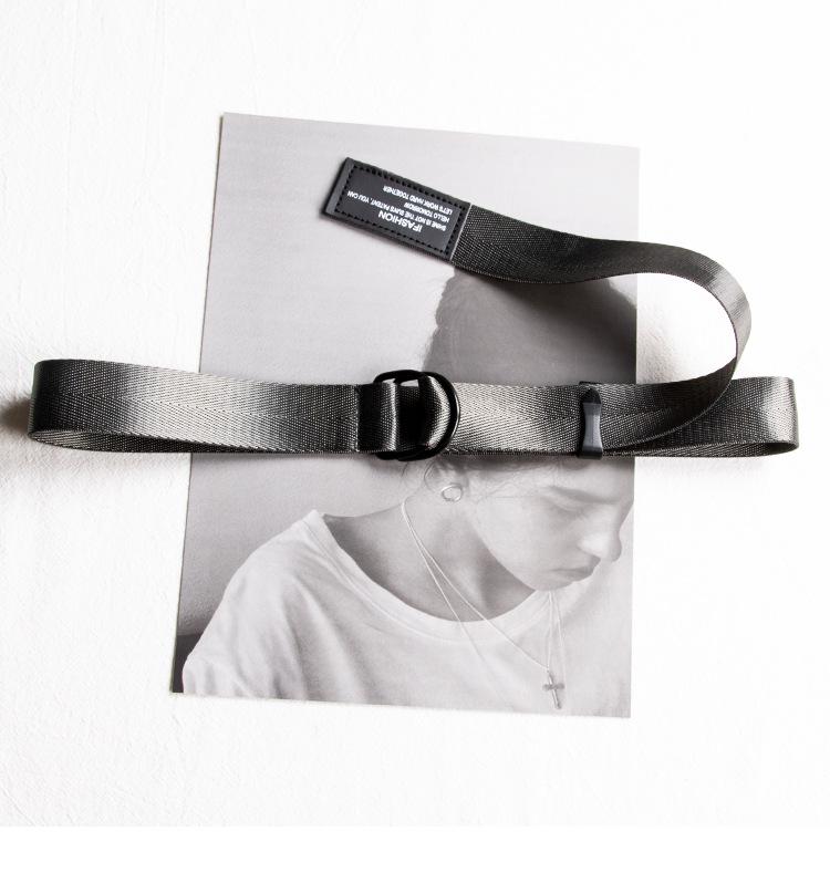 3.2cm Unisex Canvas Belt with Double D-ring Buckle - Trendy, Versatile Workwear Accessory