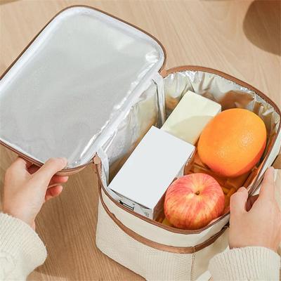 Lunch Box Bag With Rice Bag Aluminum Foil Insulation Waterproof Meal Bag Student Bento Bag Thickened Rice Carrying Bag