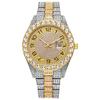 European and American popular men's steel belt hip-hop Roman scale diamond calendar men's quartz watch