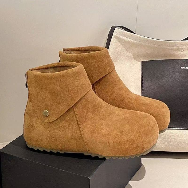 

New cold-proof inner heightening thick-soled autumn and winter velvet new new casual short boots 35 [foot length 22.5cm] верблюд
