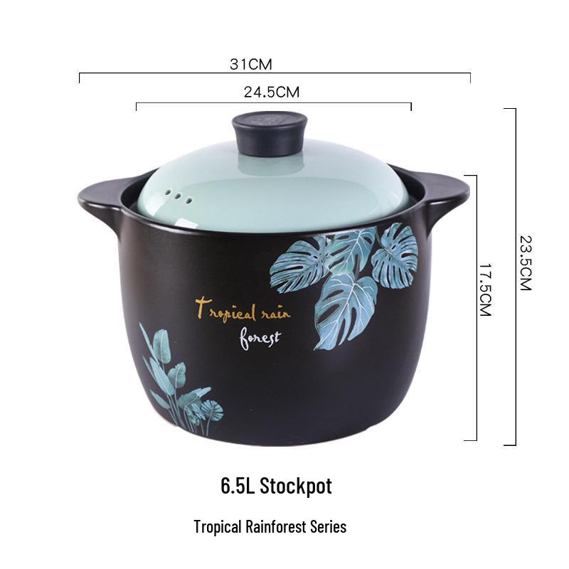 Large Capacity Heat Resistant Ceramic Stew Pot Ming Health Home Gift