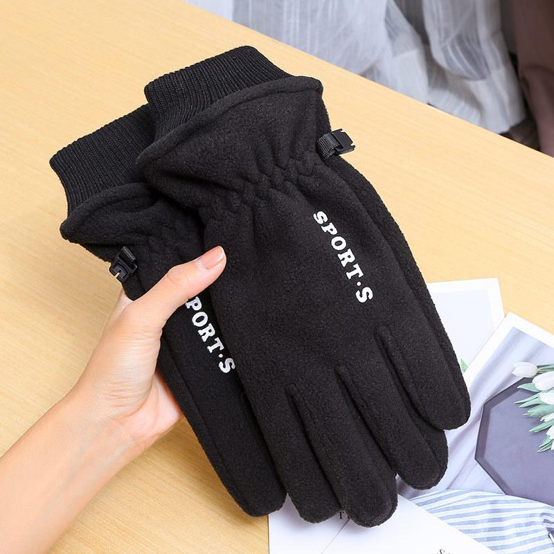 Winter Ski Gloves Men Cycling Bike Gloves Thermal Polar Fleece Gloves Cold Wind Waterproof Touchscreen Warm Skiing Mitten