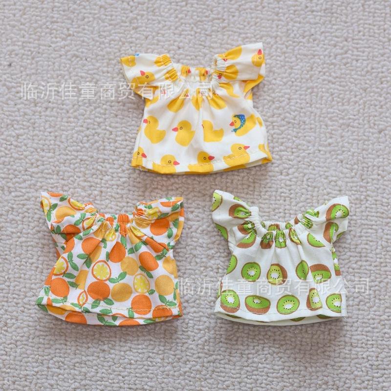 Labubu Doll Clothing Headmaster Dog Floral Dress 17cm Plush Doll Clothing Accessories Labubu I II Idol Doll Sitting Party