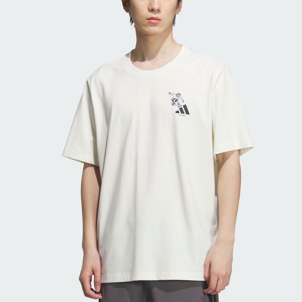 adidas SS25 Skateboard Sports Loose Fit Crew Neck Short Sleeve T-Shirt Men Tops KC2870