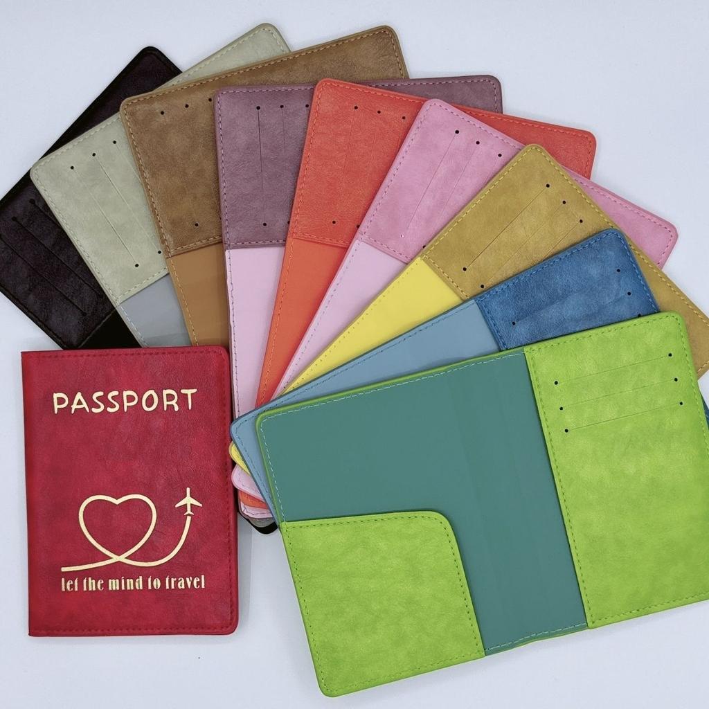 Cute Personalised Card Holder Women with Names Engraved Passport Holder for Couples