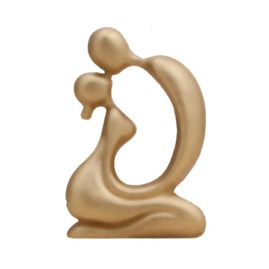 Kissing Couple Statue, Modern Abstract Lover Figurine, Resin Romantic Couple Sculpture for Home, Office, Desktop, Bookshelf, Wedding Decor
