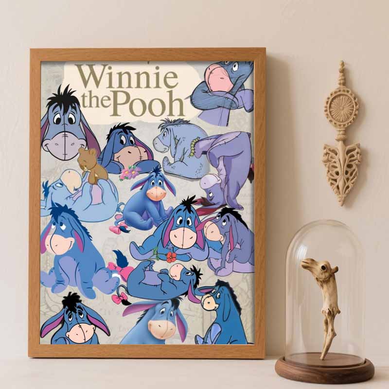 Disney Diamond Painting Kit Classic Eeyore Style Home Decor Craft Perfect Gift Idea Diamond Art Round 20x30cm