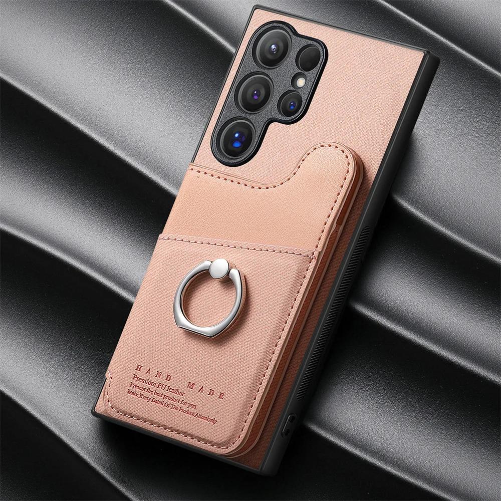 

Магнитный чехол для телефона Samsung S25 Ultra S24 S22 Plus S23 FE A16 A26 A36 A56 A55 5G с блокировкой RFID и чехлом-кошельком для карт Galaxy S25 Plus