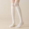 Breathable Women's Long Socks Solid Color Knee High Socks Fashion Girl's Stacked Socks  Boot Socks