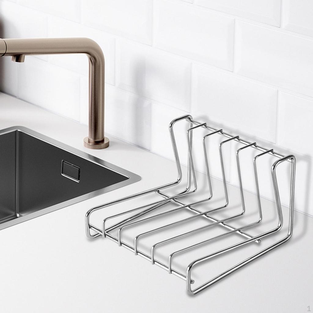Compact Dish Drying Rack Stainless Steel Organizer for Kitchen and Dining