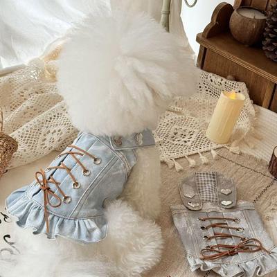 Vestido de princesa para mascotas, ideal para perros y gatos pequeños - Primavera/Verano