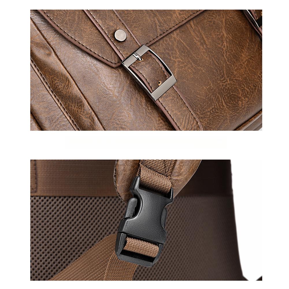 Men's Backpack Retro Business Backpack Computer Plug-in Large-capacity Backpack