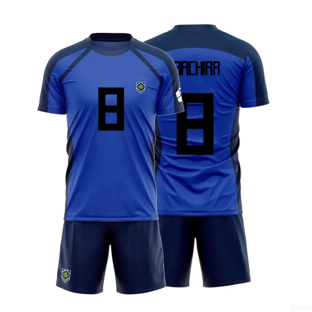 New Anime Blue Lock Short Sleeve Set Futsal Football Pattern VL Replika T Shirt Sets Soccer Club Cosplay Unisex Jersey
